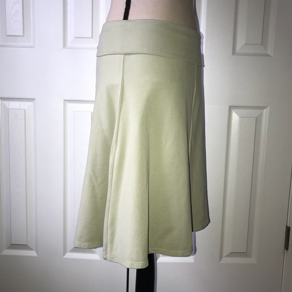 Athleta Green Fold Over Lycra A-Line Skirt S - Picture 4 of 6